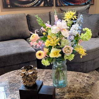 Kunstbloemen Boeket Pastel Groot - 72 cm - afbeelding 4