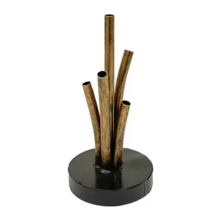 Messing Steel Vaasje met Kunstbloemen - S - afbeelding 2