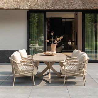 4 Seasons Outdoor Nevada Low Diningtafel Latte - 250 cm - afbeelding 4