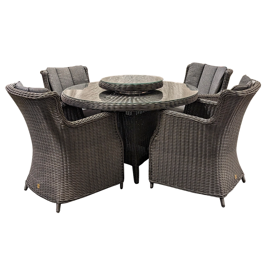 Your Own Living Terlizzi Tartano Diningset - Black - afbeelding 2