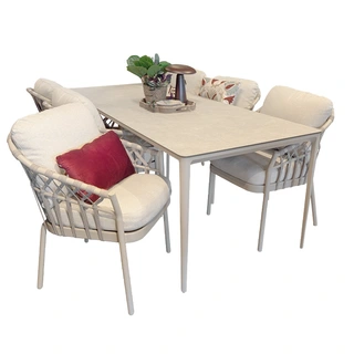 Tierra Outdoor Elegante Nevada Diningset - Champagne - afbeelding 1