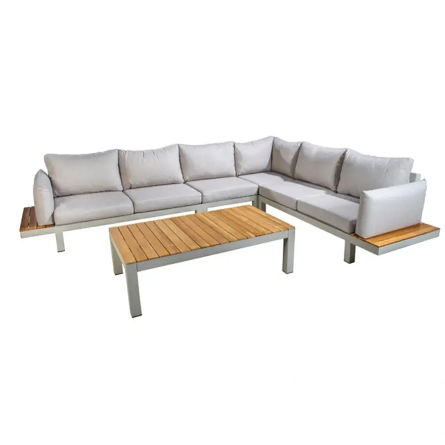 Yoi Midori Hoek Loungeset - Salix/teak - afbeelding 1