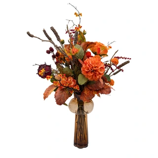 Kunstbloemen Najaarsboeket Oranje - 82 cm