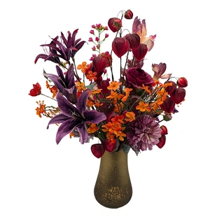 Kunstbloemen Najaarsboeket Paars - 70 cm | De Boet