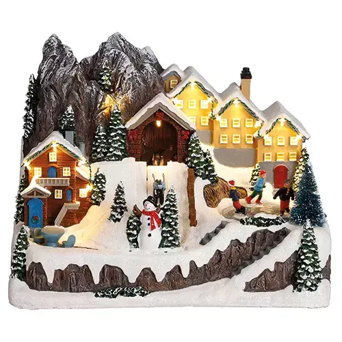 Luville Winter Village Scene