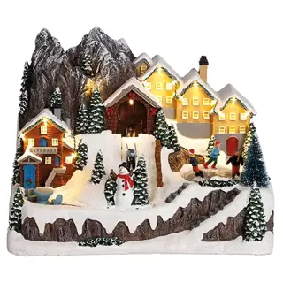 Luville Winter Village Scene