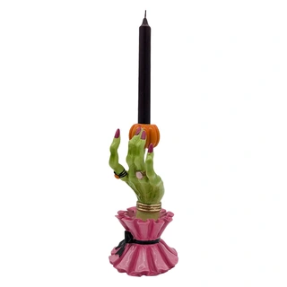 Halloween Kandelaar met Hand - 14x13x26 cm - afbeelding 2