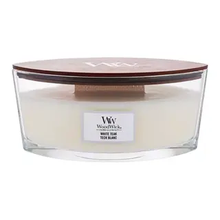 WoodWick White Teak Ellipse Candle