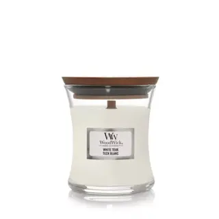 WoodWick White Teak Mini Candle