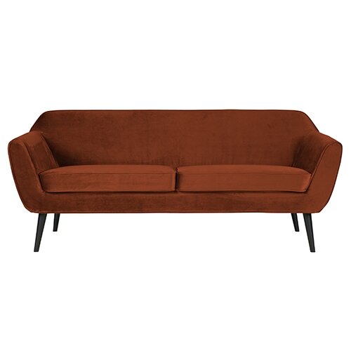 Woood Rocco Sofa 187 Cm Fluweel Roest - afbeelding 1