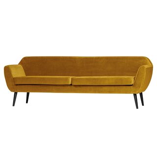 Woood Rocco Xl Sofa 230 Cm Fluweel Oker - afbeelding 3