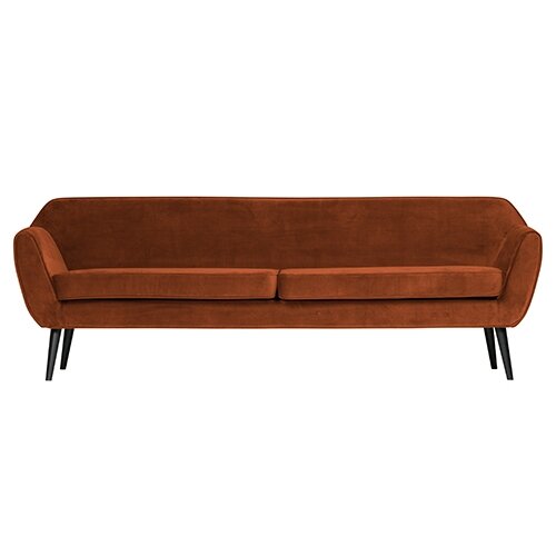 Woood Rocco Xl Sofa 230 Cm Fluweel Roest - afbeelding 1