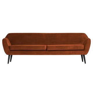 Woood Rocco Xl Sofa 230 Cm Fluweel Roest - afbeelding 1