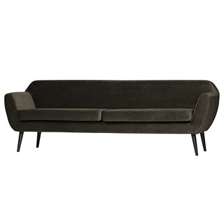 Woood Rocco Xl Sofa 230 Cm Fluweel Warm Groen - afbeelding 2