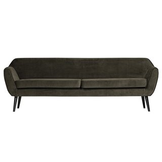 Woood Rocco Xl Sofa 230 Cm Fluweel Warm Groen - afbeelding 1