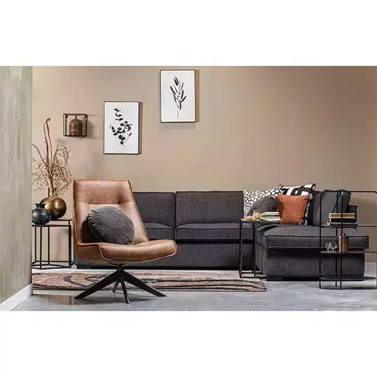 Woood Skyler Draaifauteuil - Cognac - afbeelding 3