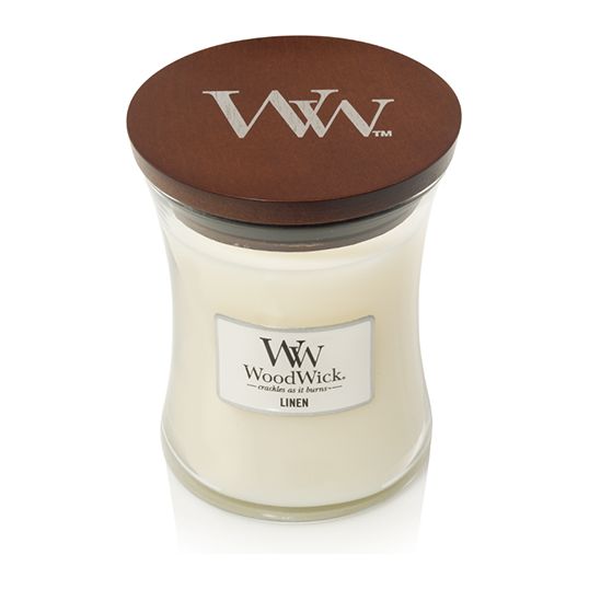 WoodWick Linen Medium Candle