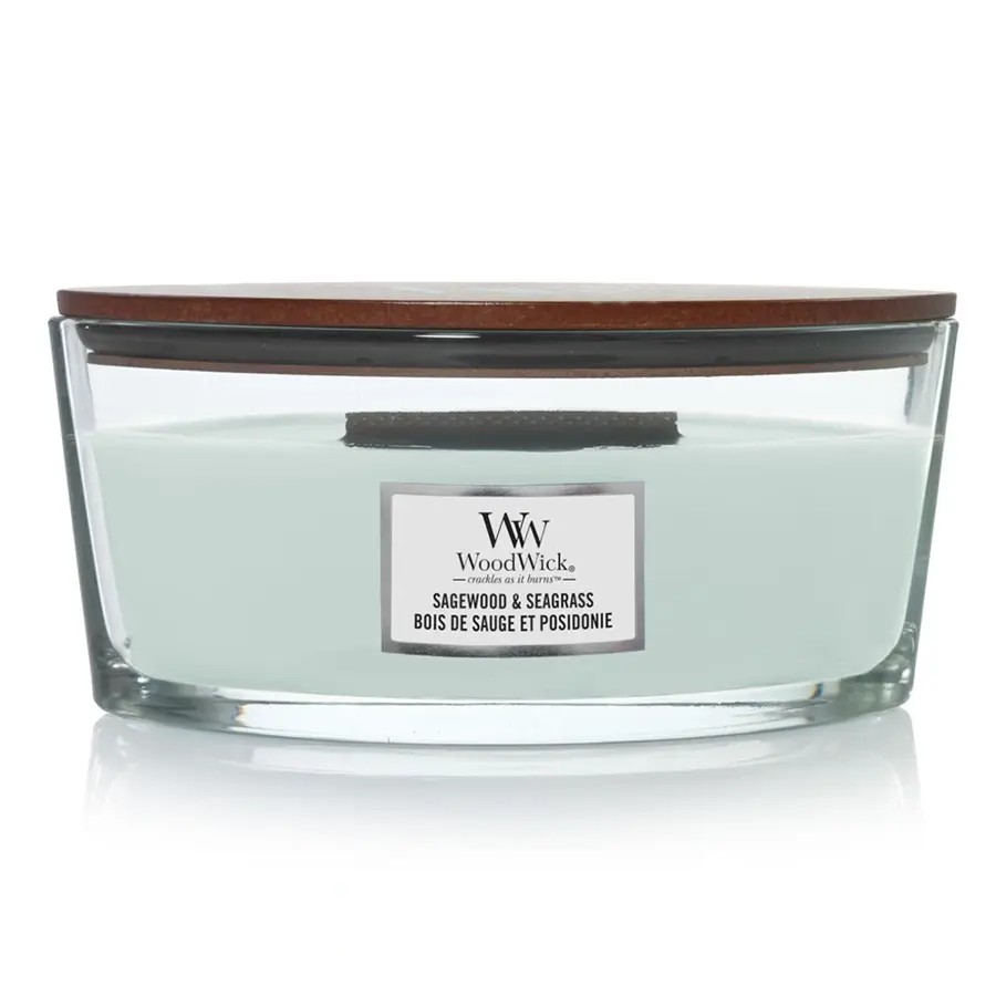 WoodWick Sagewood & Seagrass Ellipse Candle