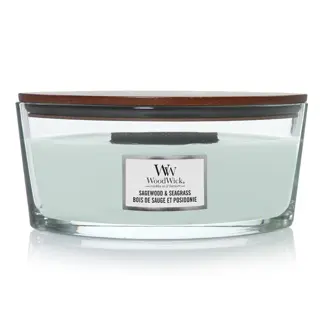 WoodWick Sagewood & Seagrass Ellipse Candle