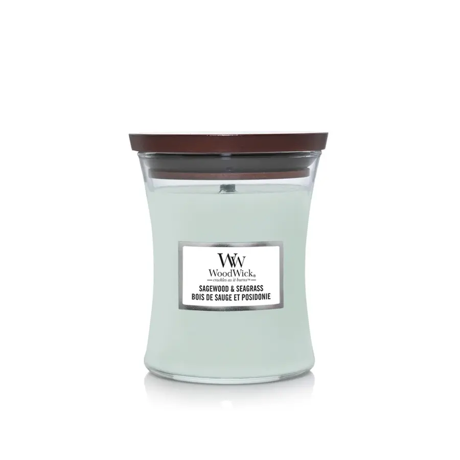 WoodWick Sagewood & Seagrass Medium Candle