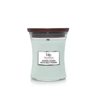 WoodWick Sagewood & Seagrass Medium Candle