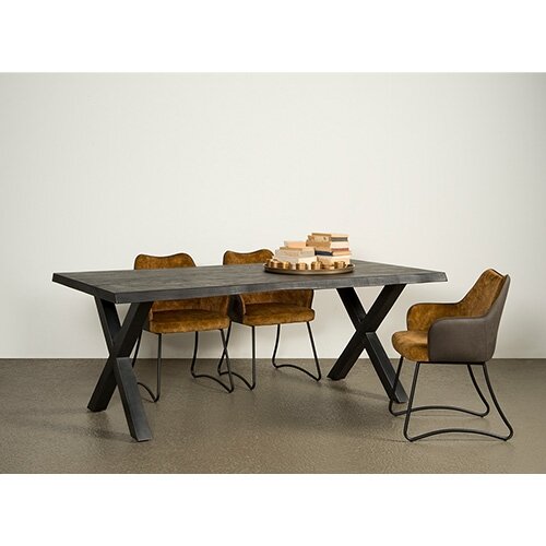 Tower Living Xara Live-edge Eettafel Black - 200x100x78 cm - afbeelding 2