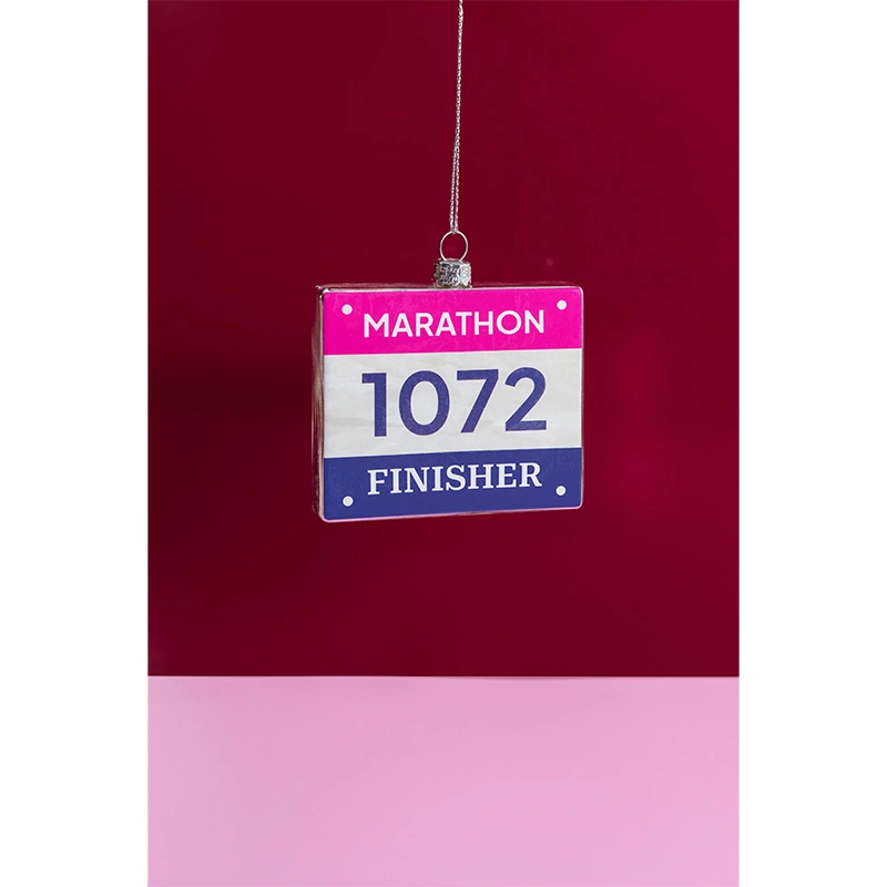 Yup Kerstornament Marathon Startnr - afbeelding 1