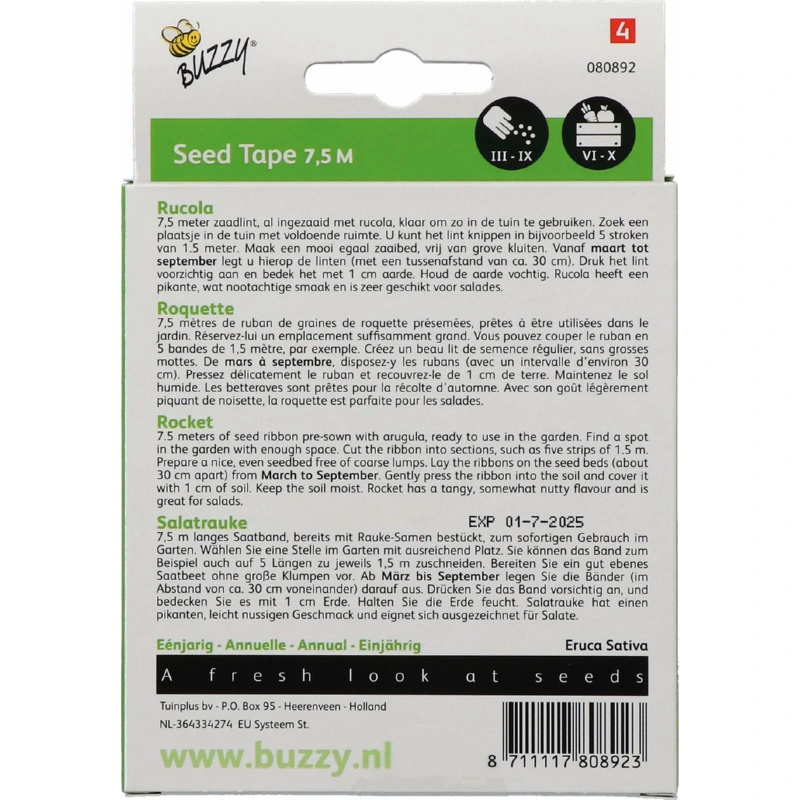 Buzzy® Zaadband Rucola - afbeelding 2
