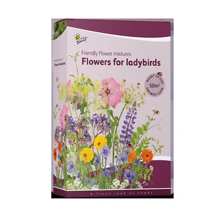 Buzzy® Strooidoosje Friendly Flowers Lieveheersbeestjes 50m² - afbeelding 1