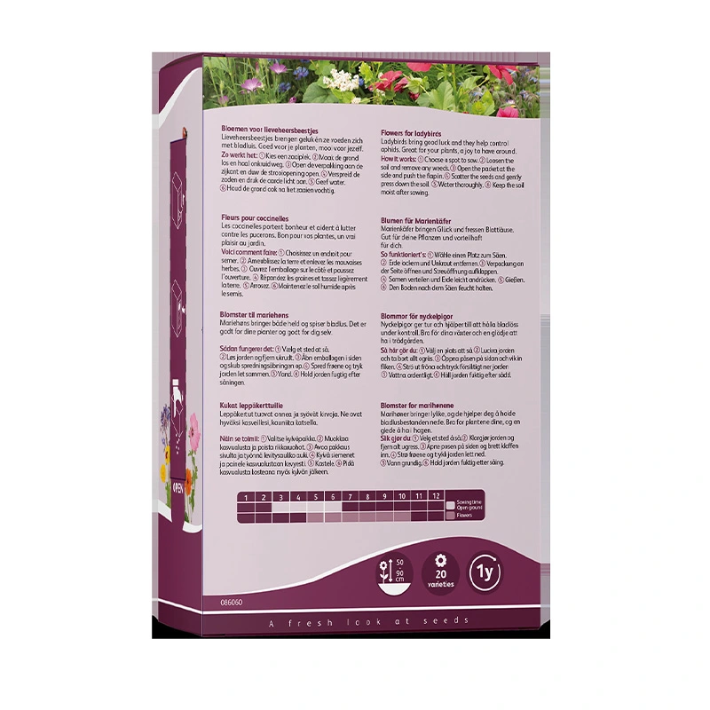 Buzzy® Strooidoosje Friendly Flowers Lieveheersbeestjes 50m² - afbeelding 2