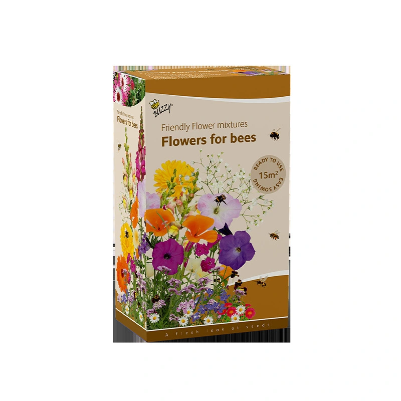 Buzzy® Strooidoosje Friendly Flowers Bijen Laag 15m² - afbeelding 1