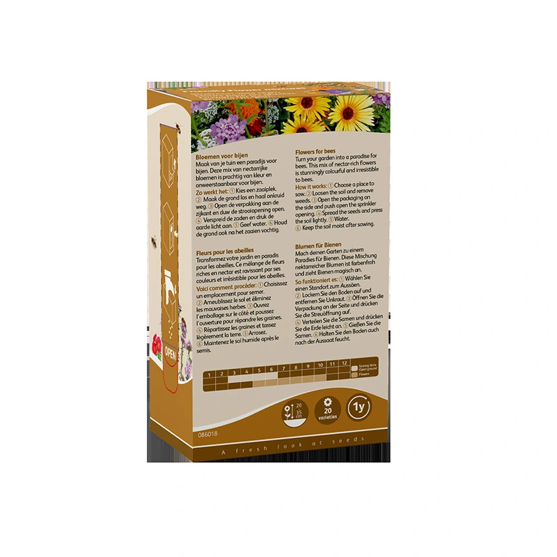 Buzzy® Strooidoosje Friendly Flowers Bijen Laag 15m² - afbeelding 2