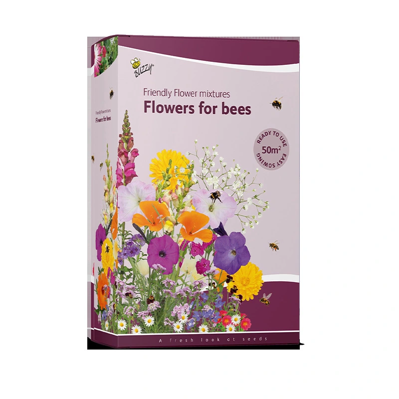 Buzzy® Strooidoosje Friendly Flowers Bijen Laag 50m² - afbeelding 1