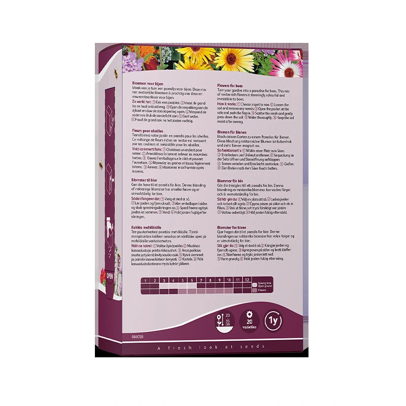 Buzzy® Strooidoosje Friendly Flowers Bijen Laag 50m² - afbeelding 2