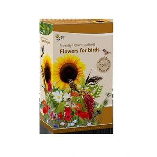 Buzzy® Strooidoosje Friendly Flowers Vogels 15m²