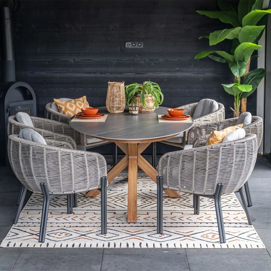 Garden Impressions Zaragosa Dining Tuinstoel - Carbon Black/Valley Sand - afbeelding 6