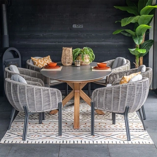Garden Impressions Zaragosa Dining Tuinstoel - Carbon Black/Valley Sand - afbeelding 6
