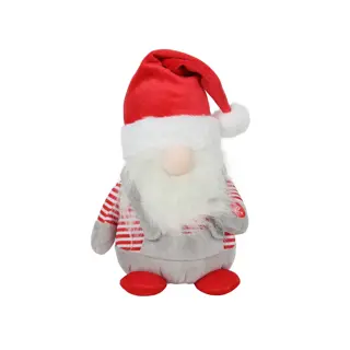 Zingende Kerstgnoom Staand - 25 cm