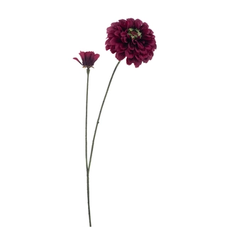 Kunstbloem Zinnia Rood - 72 cm