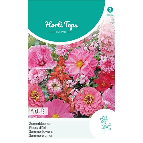 Horti Tops Zomerbloemen rose/rode tinten - afbeelding 1