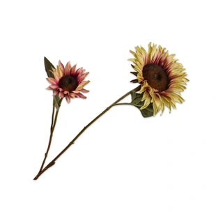 Kunstbloem Zonnebloem Rood/Geel - 75 cm - afbeelding 1