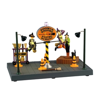 Lemax Zoomie Brooms Flying School