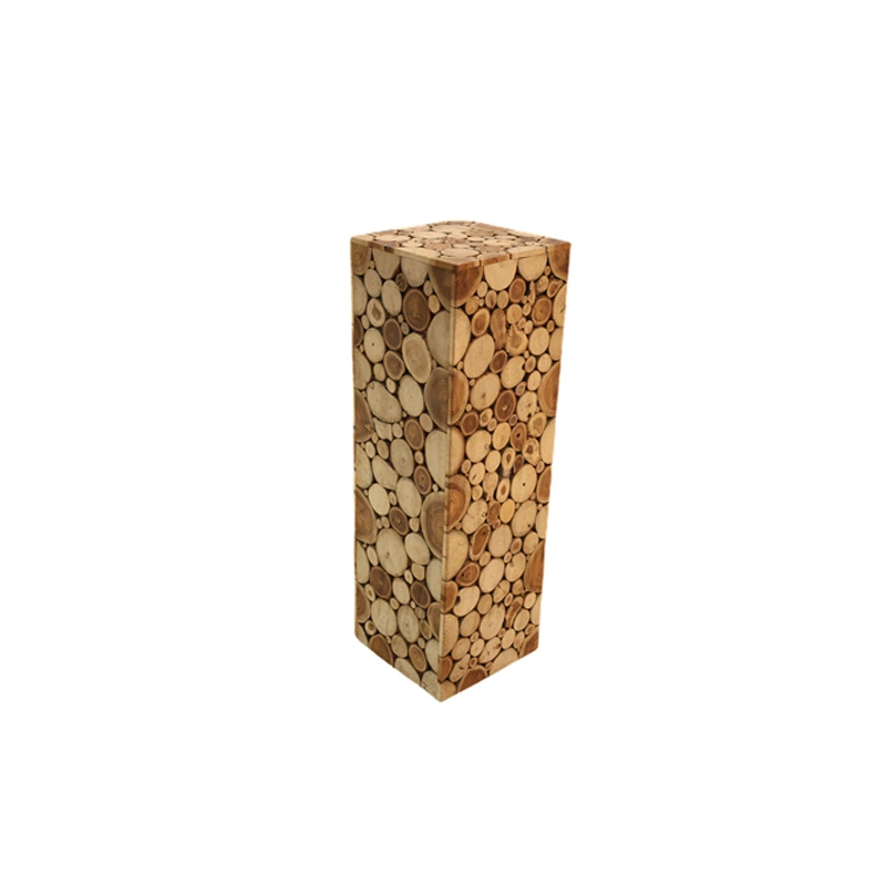 Zuil Hout Mix Circle - 21x67 cm