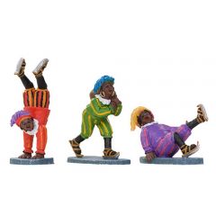 Dickensville Zwarte Pieten op schaatsen 3x